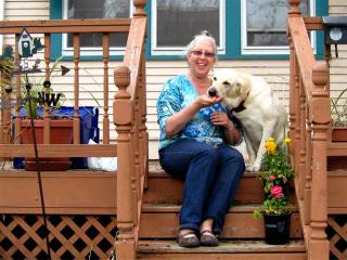 Nancy Radow and friend.