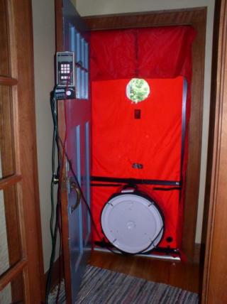 A blower door test helps assess a home's air flow.